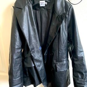 Princess Polly S/M black leather blazer